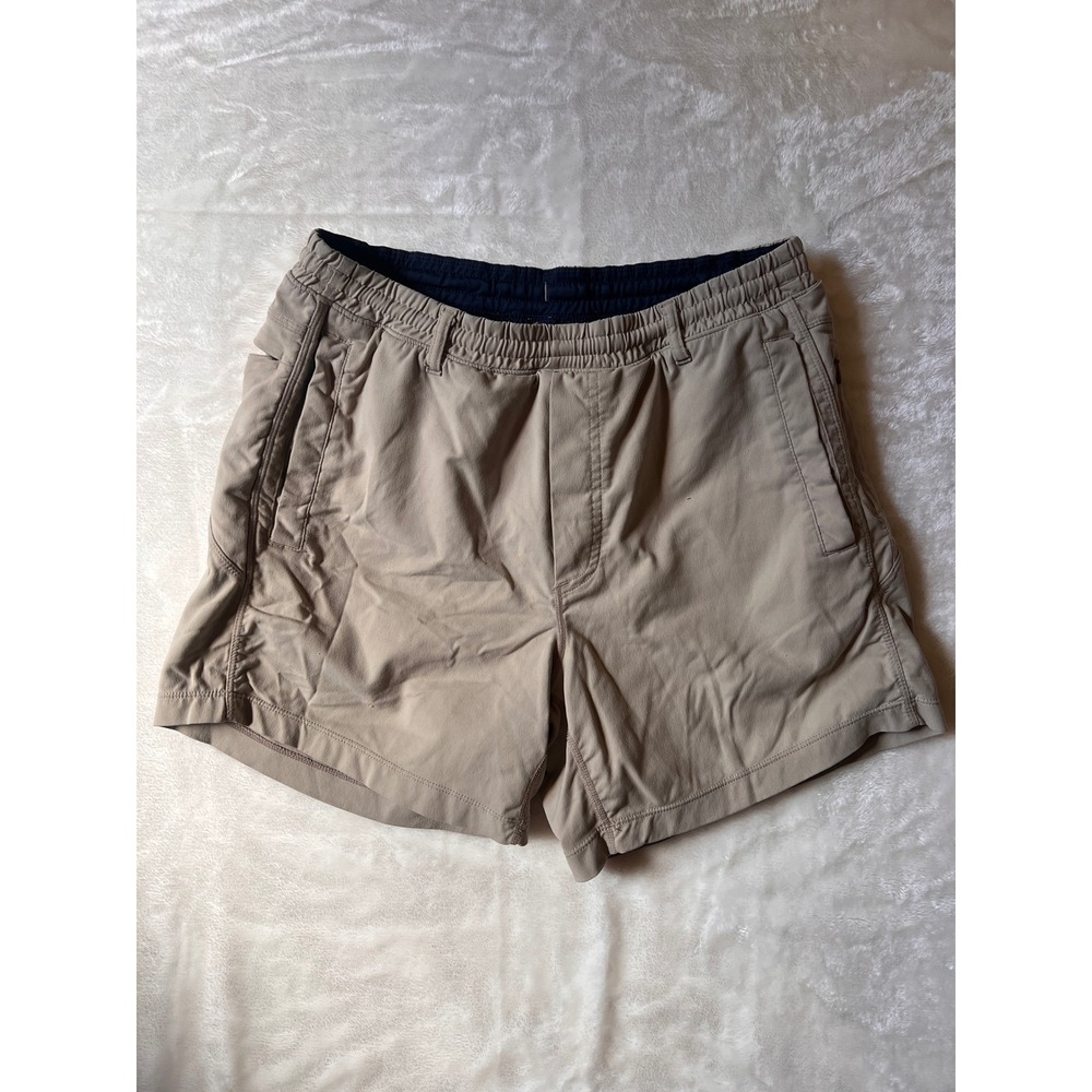 Birddogs Gym Shorts Mens Large Khaki Tan Lined Athletic Training Workout Pockets